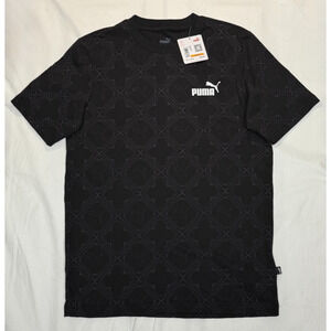 Puma‎ Men's Size Small Black Short Sleeve 100% Cotton Graphic T-Shirt